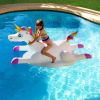 Cloud Rider Rainbow Unicorn Inflatable Ride-On Pool Float