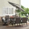 9ft Stone Round Outdoor Tilting Market Patio Umbrella with Crank