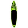 Inflatable Stand Up Paddleboard Set 144.1"x29.9"x5.9" Green