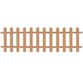Picket Fence WPC 78.7"x23.6" (Color: Brown)