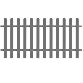 Picket Fence WPC 78.7"x39.4" (Color: Grey)