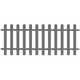 Picket Fence WPC 78.7"x31.5" (Color: Grey)